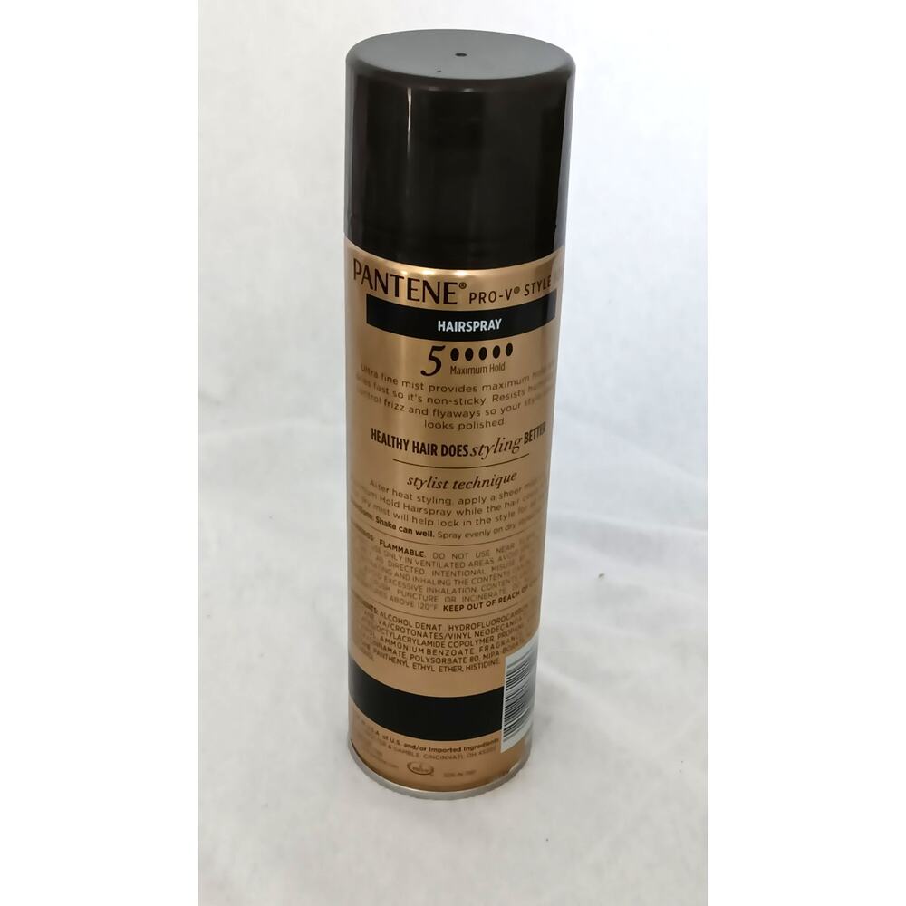 Pantene Pro V Style Series Hair Spray #5 Maximum Hold 11 oz Gold Can Discontinue - Picture 2 of 2